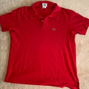 Lacoste red men’s polo